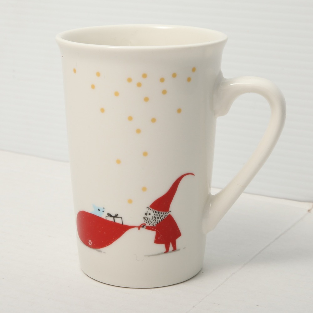 Starbucks Christmas Santa Gift Bag Coffee Mug Tall 10 oz Holiday 2019 - Picture 1 of 6